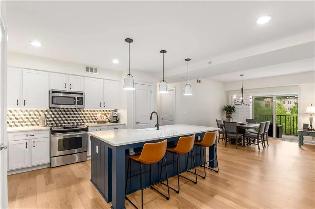Newer kitchen with beautiful quartz counters.