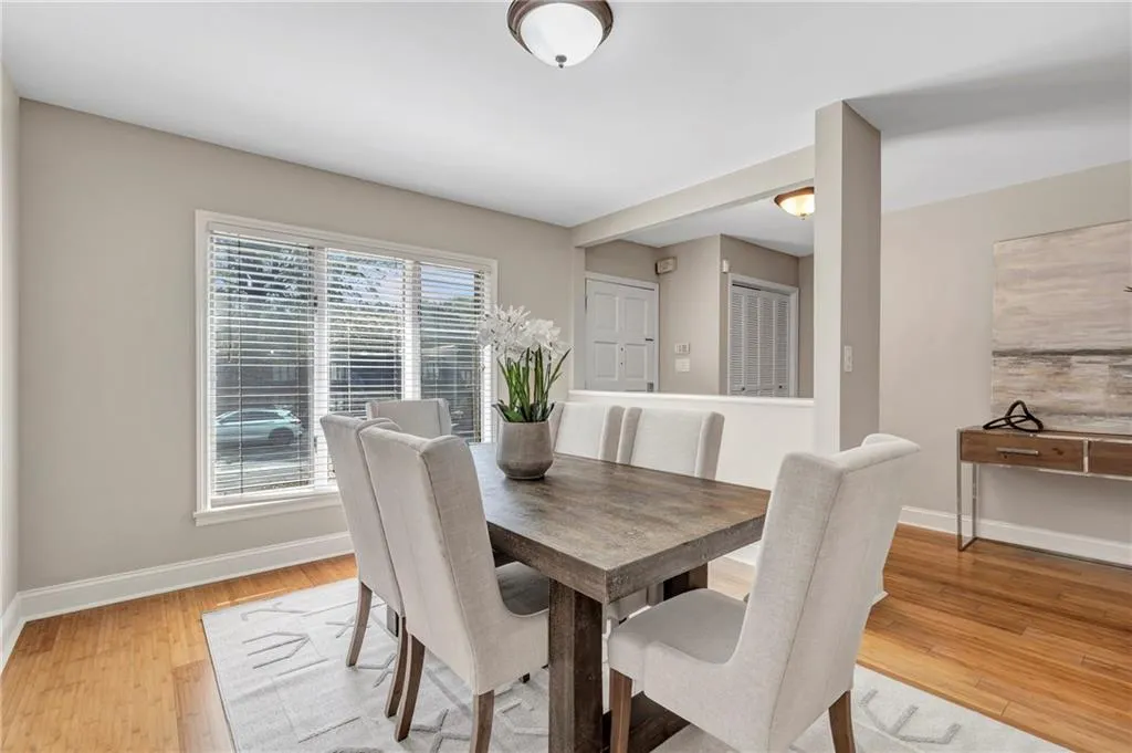 Dining room featuring light wood-type flooring