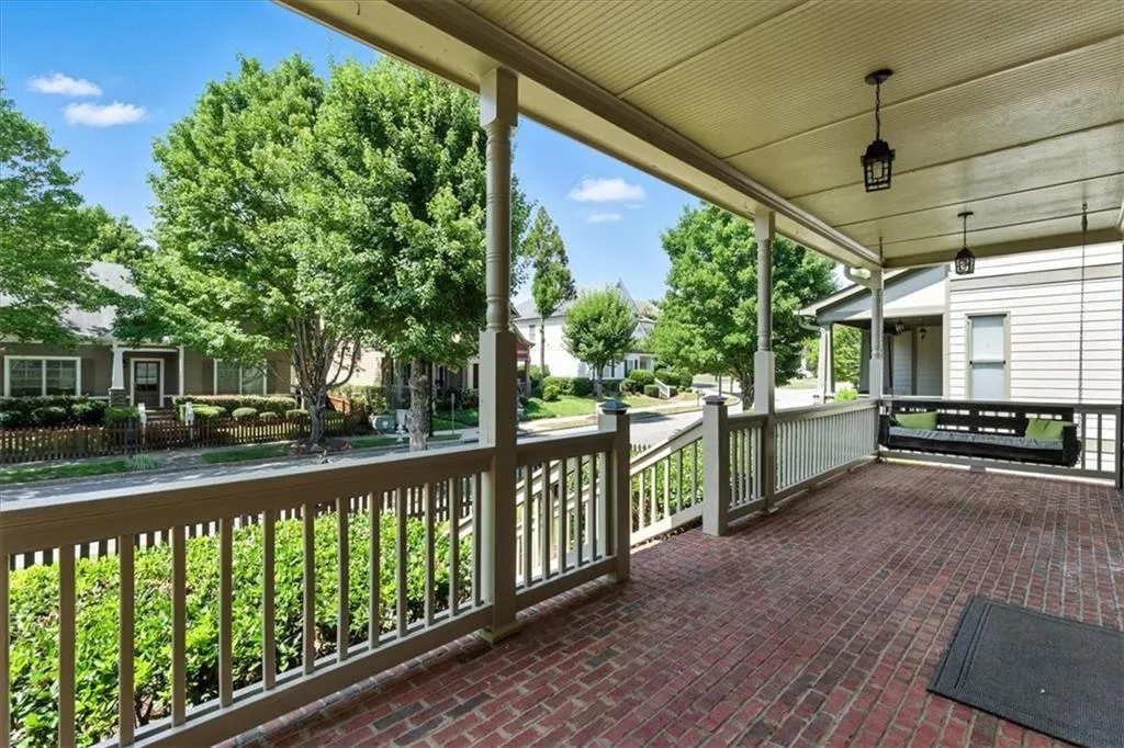 View of covered porch