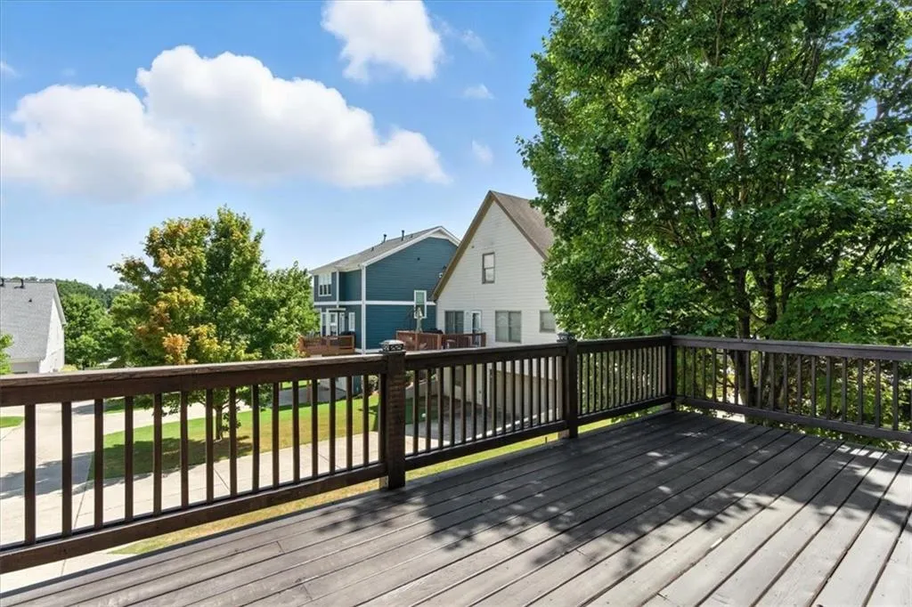View of wooden deck