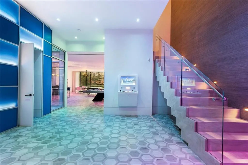 Sophisticated Lutron Lighting automation system.