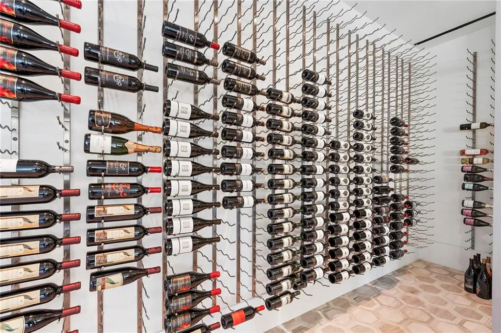 Temperature controlled wine room.