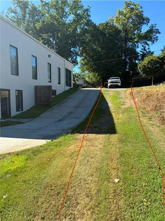 View of concrete driveway