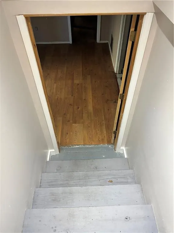 Stairs with wood finished floors