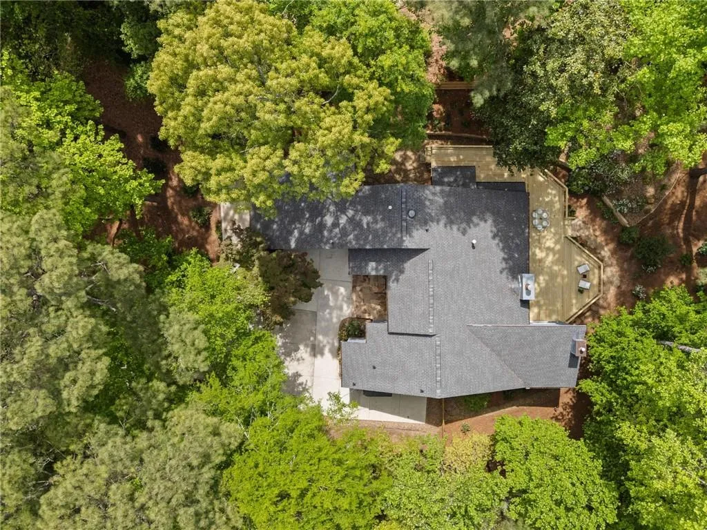 the private lot situation atop of a private hill - shows off similar to a  treehouse in the woods, in the middle of the best neighborhood (private and social, best of both worlds)