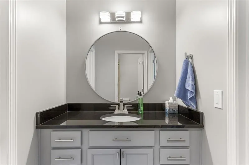 Bathroom featuring vanity