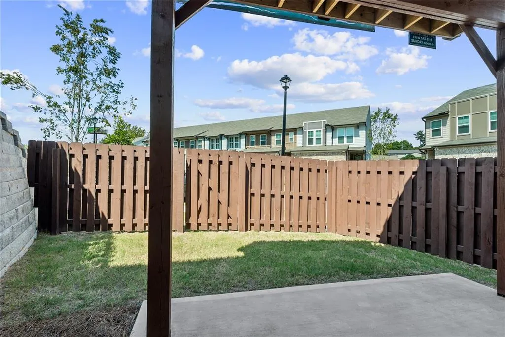 View of fenced yard