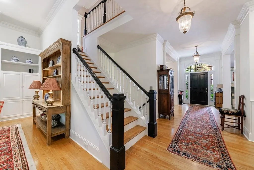 upstairs to the upper level