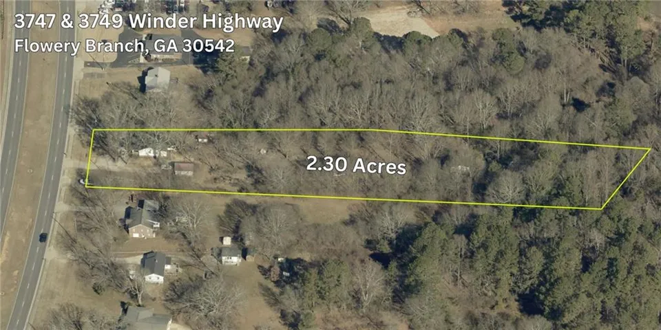 Aerial view of property's location featuring property boundaries highlighted