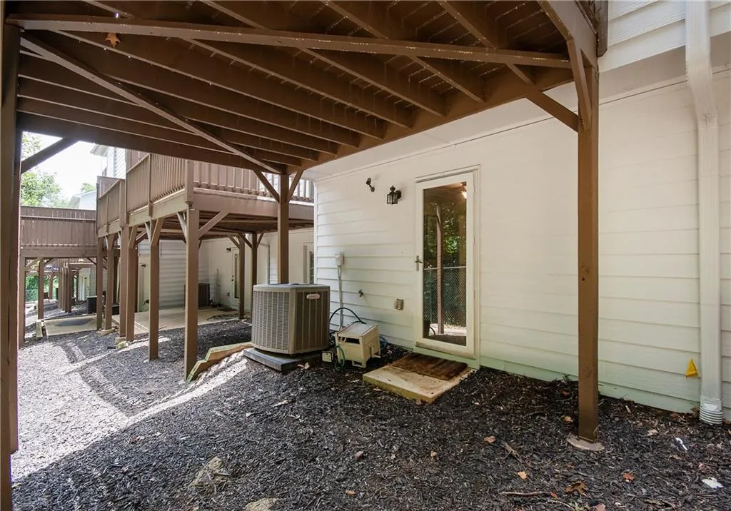 View of patio / terrace with a wooden deck