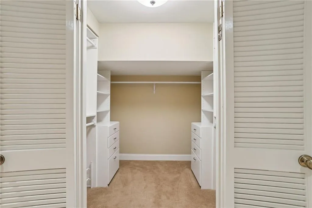 Storage closet in basement