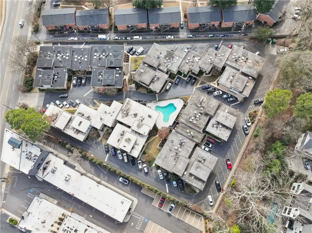 Bird's eye view of a pool