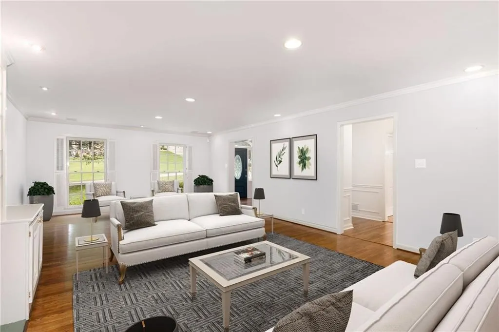 Virtually staged family room!