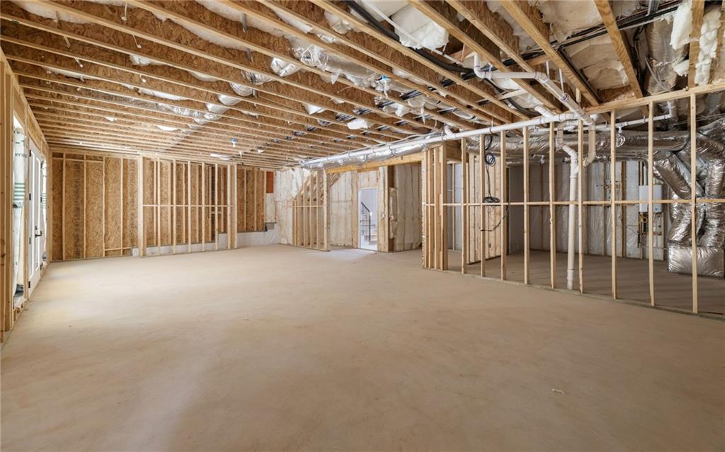 Unfinished basement.