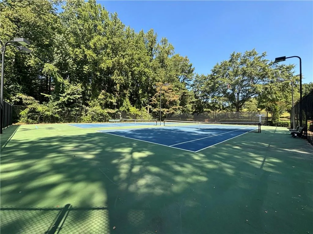 View of tennis court