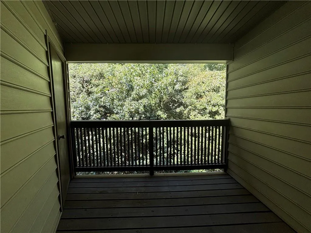 wooded view off deck