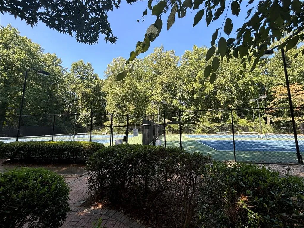 View of tennis court