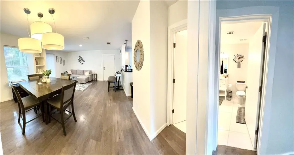 View of common area from the bedroom entryway