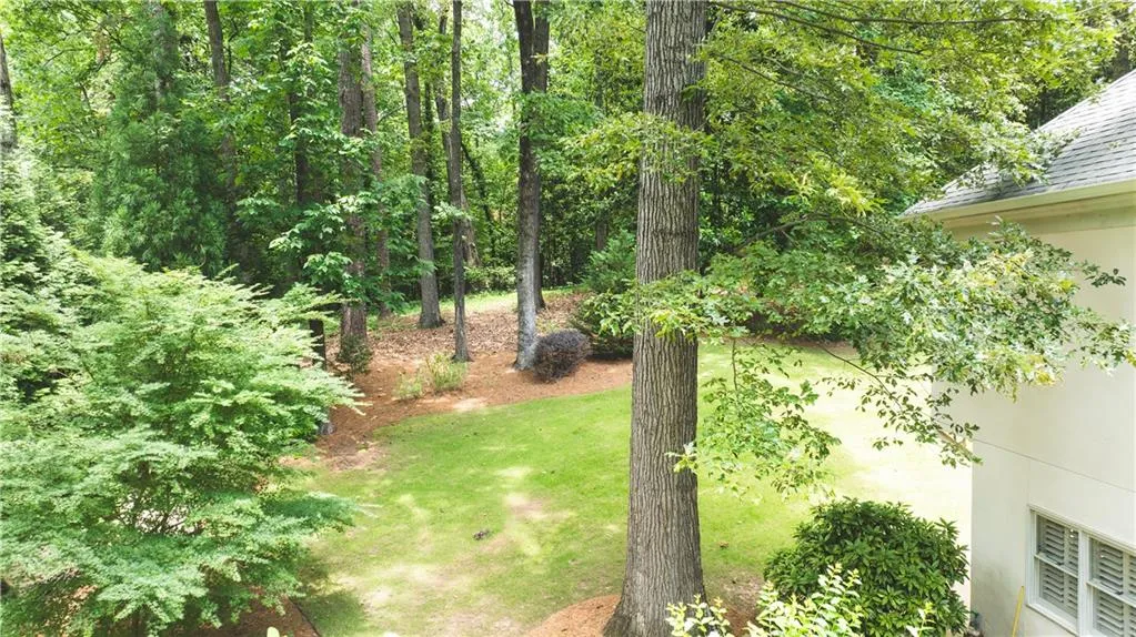 View of grassy yard