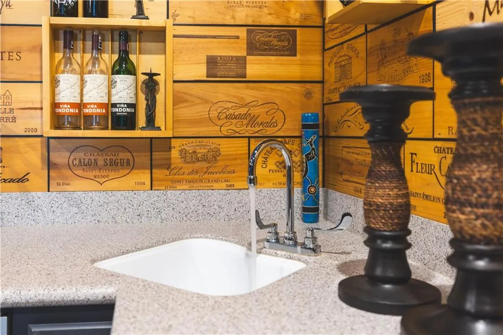 Detailed view of a sink