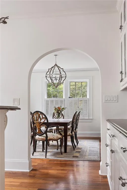 view to the dining room from the kitchen