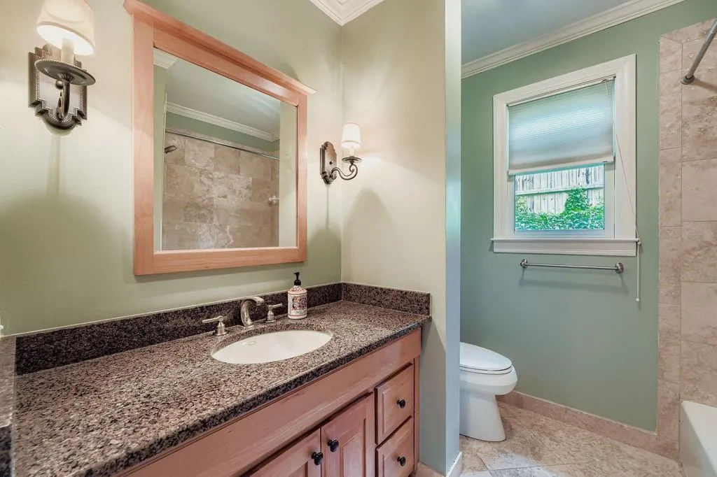 Bathroom near kitchen
