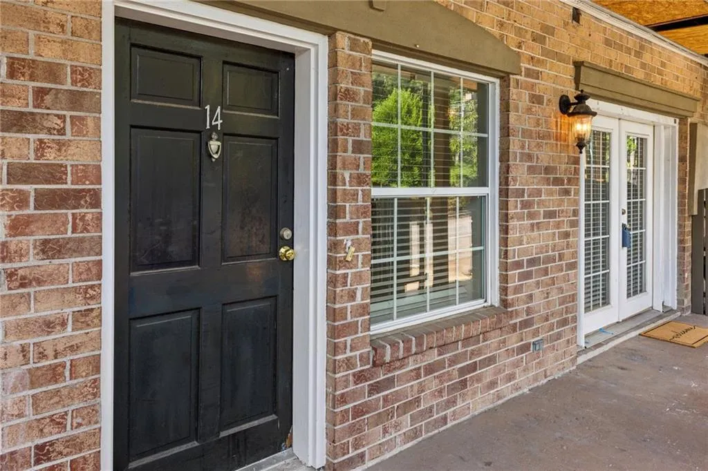 Two sets of doors lead into the unit