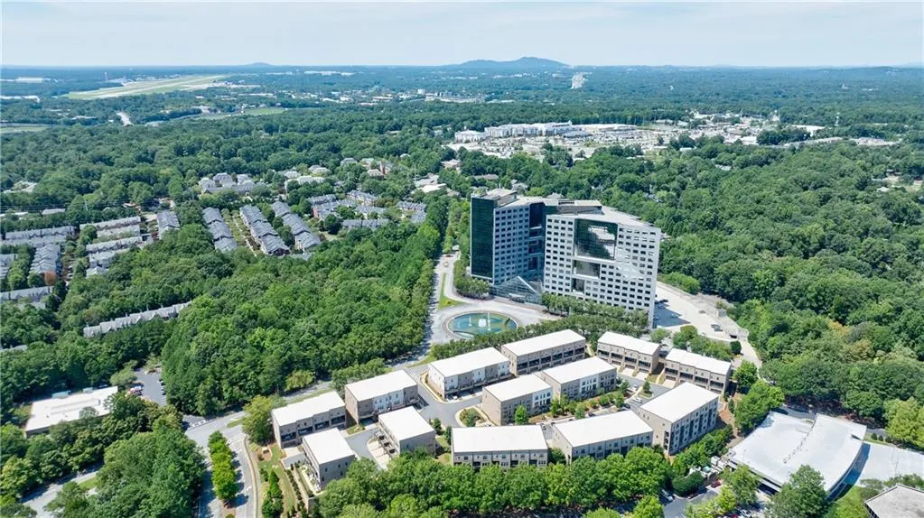 Aerial view of apartment complex