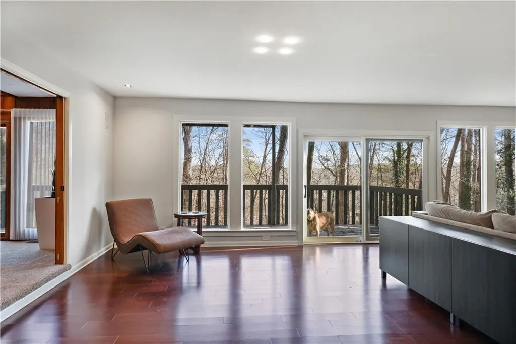 Family room view from the Foyer and off the vaulted den (to the left)
