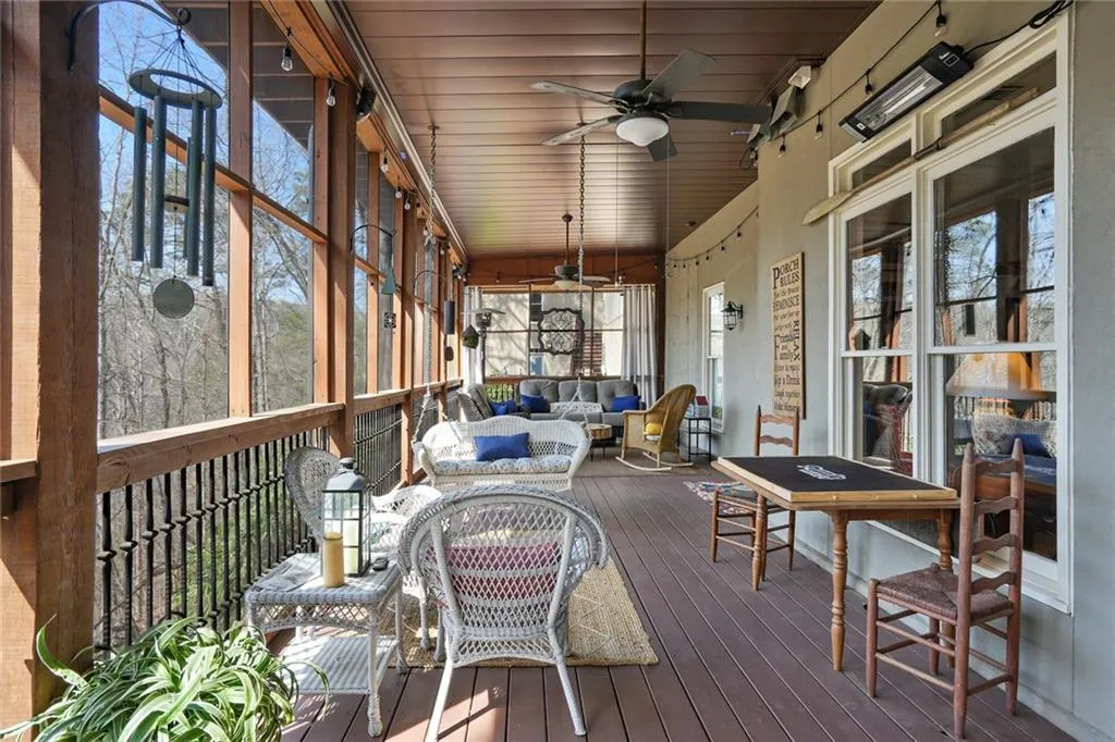 Covered Deck spans the exterior Terrace Level