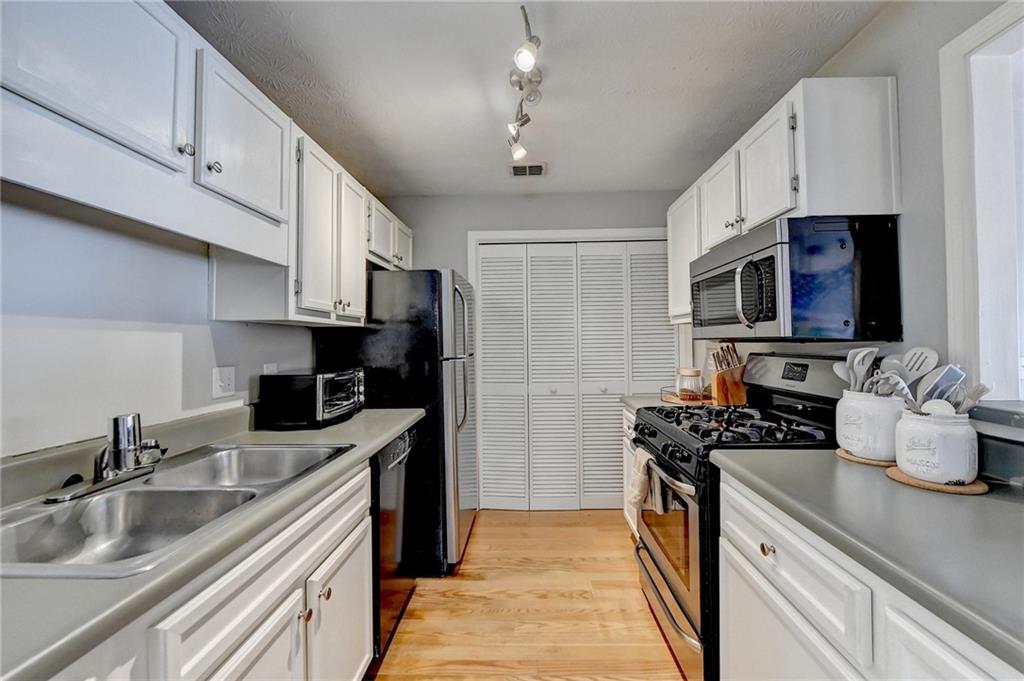 Kitchen with laundry straight ahead