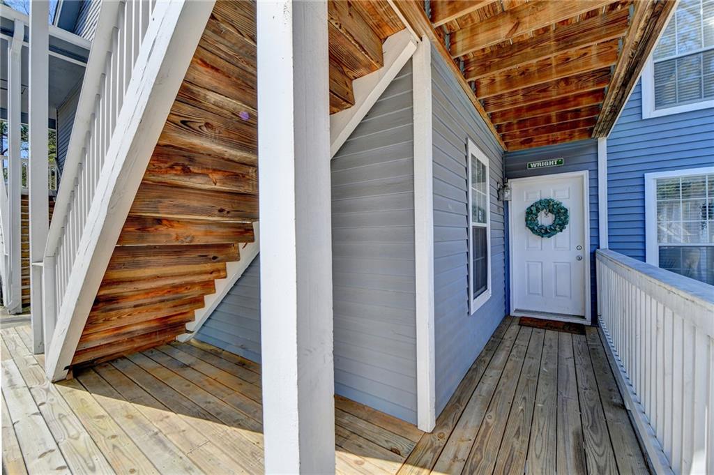 private walkway leading to front door