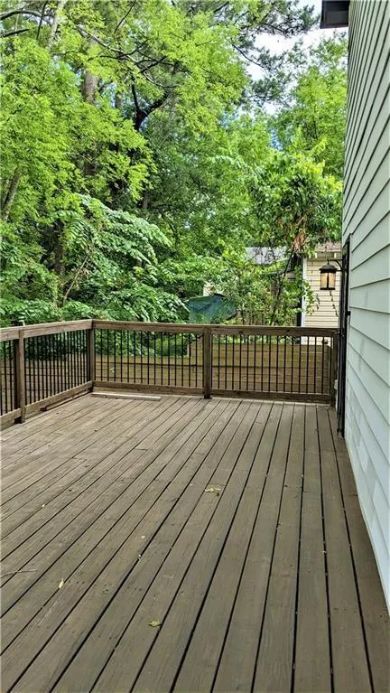 View of wooden deck