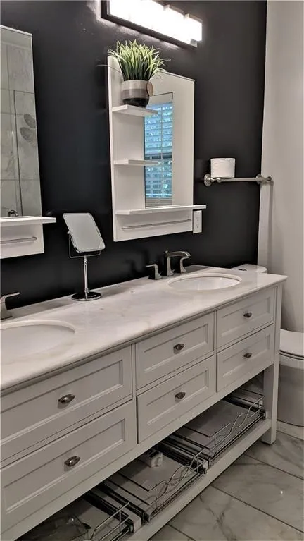 Bathroom featuring vanity