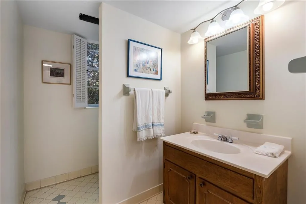 Bathroom featuring vanity