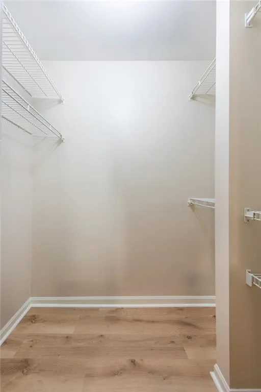 Walk in closet in bedroom