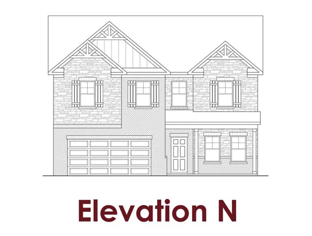 Architectural Drawing, Elevation N. Illustrating the front facade of the property
