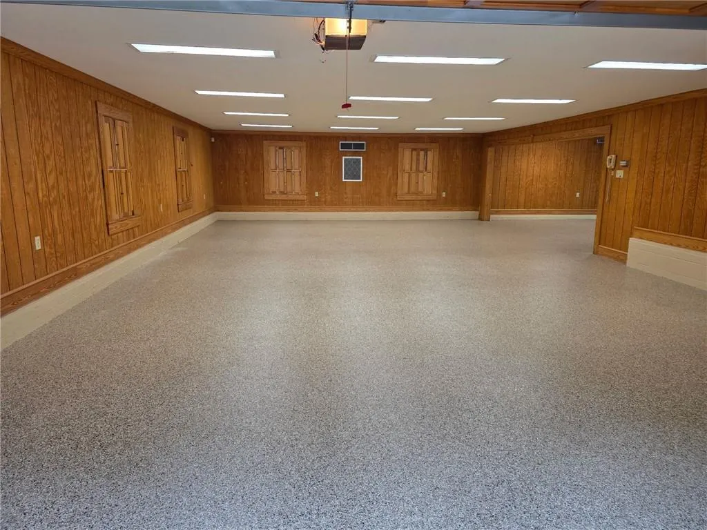 One section of the heated and cooled 12 car garage