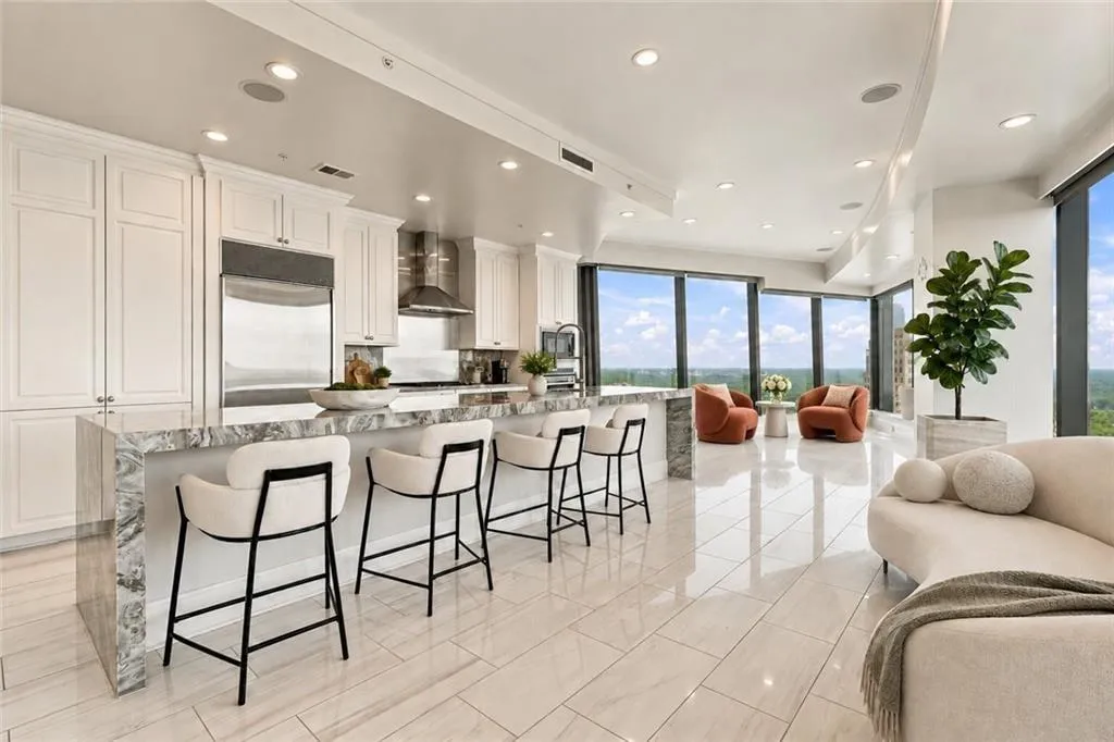 Full living area open to kitchen
