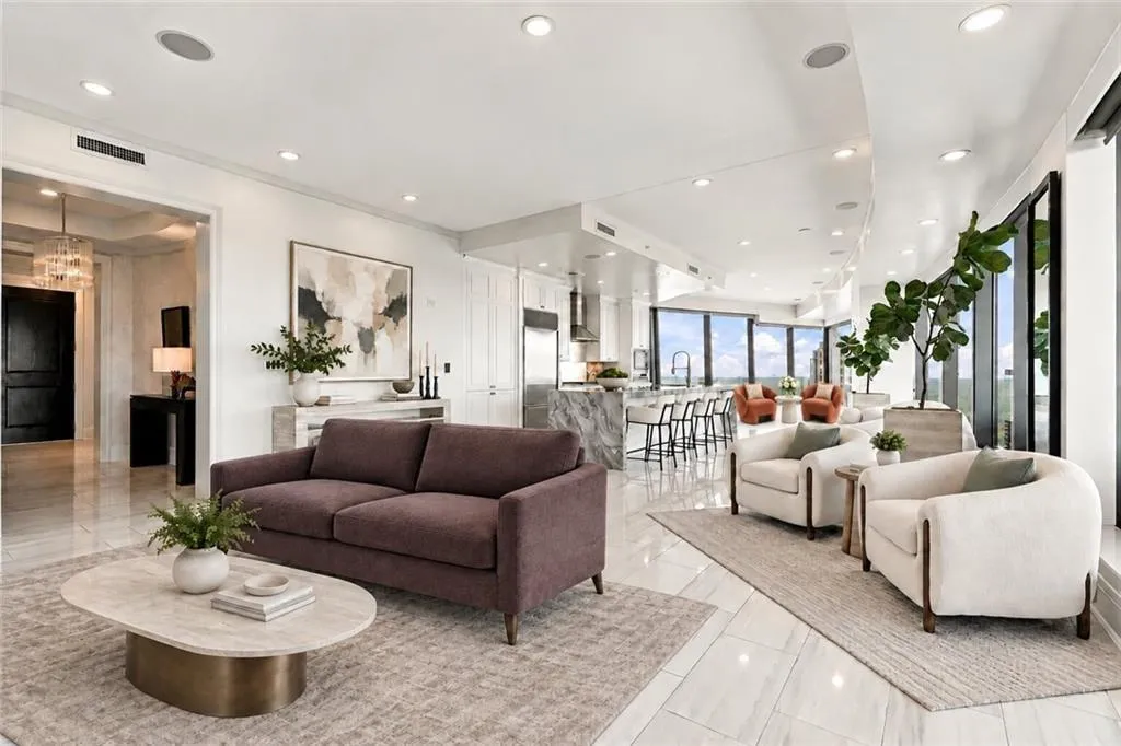 Open concept family room area