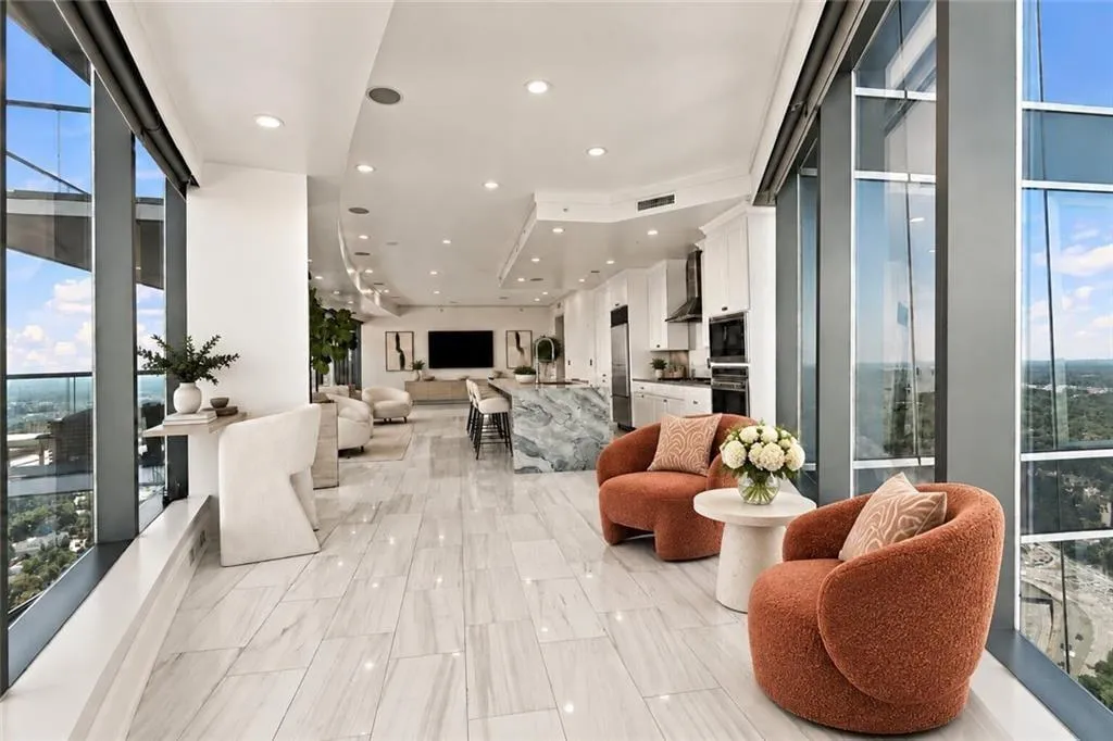 Glass sitting nook