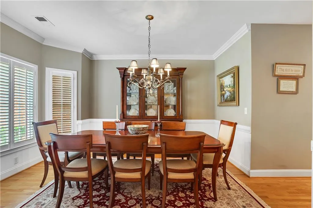 Spacious dining room