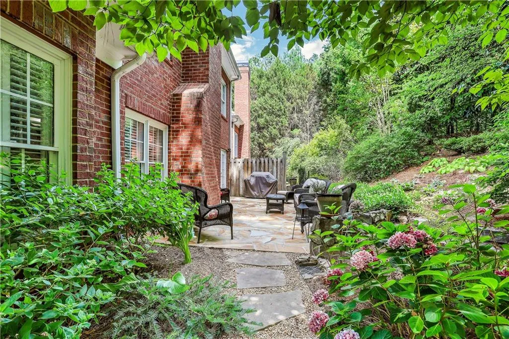 Secluded patio area