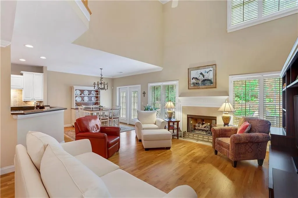 Great room opens to kitchen