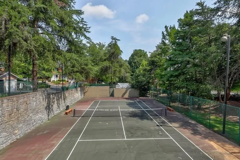 View of tennis court