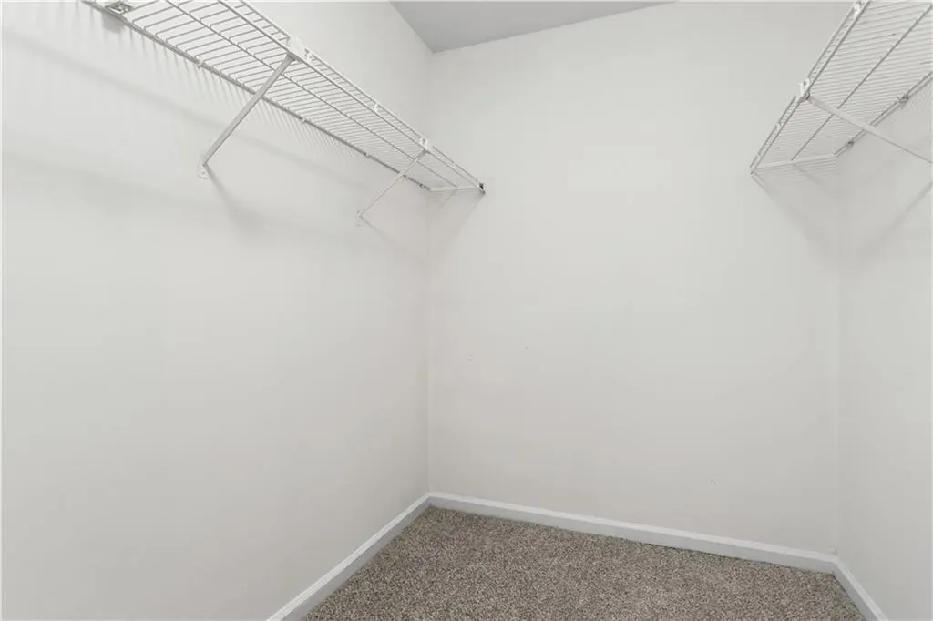 Spacious closet featuring carpet flooring