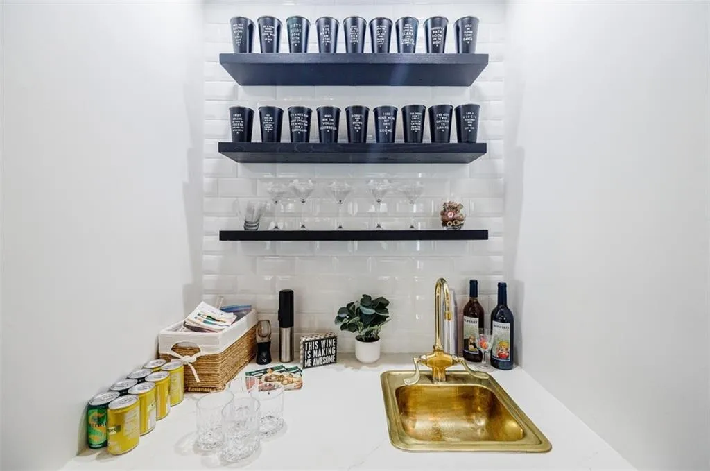 Bar with a bar and a sink