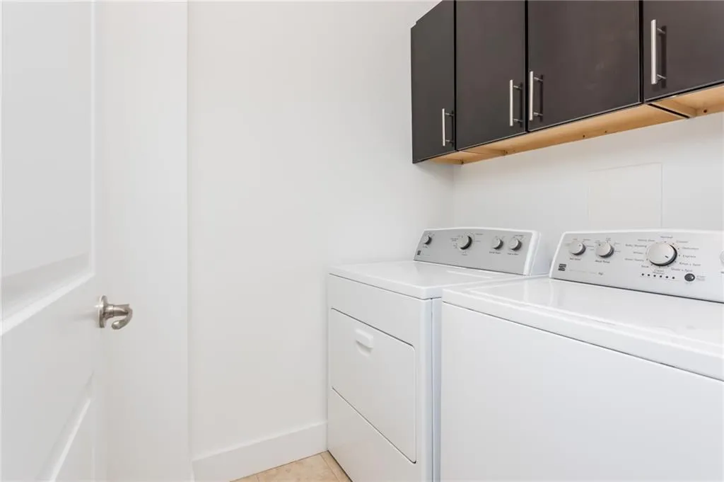 Upper level laundry room