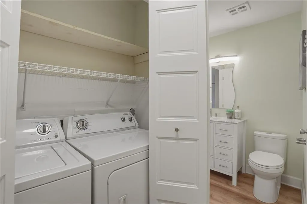 Laundry on upper level