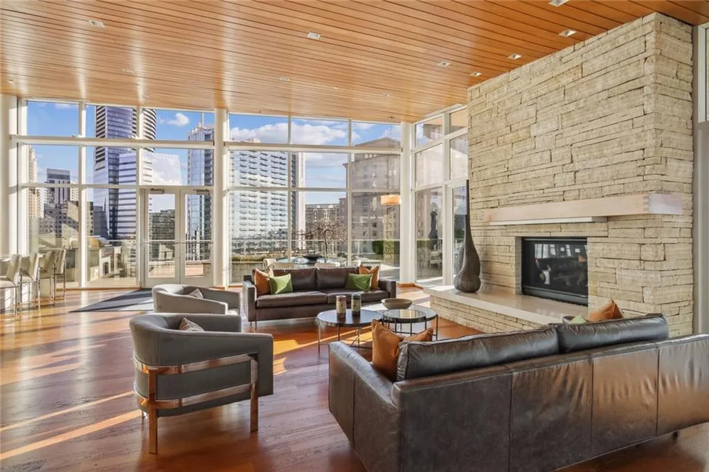 Club room with sitting area.